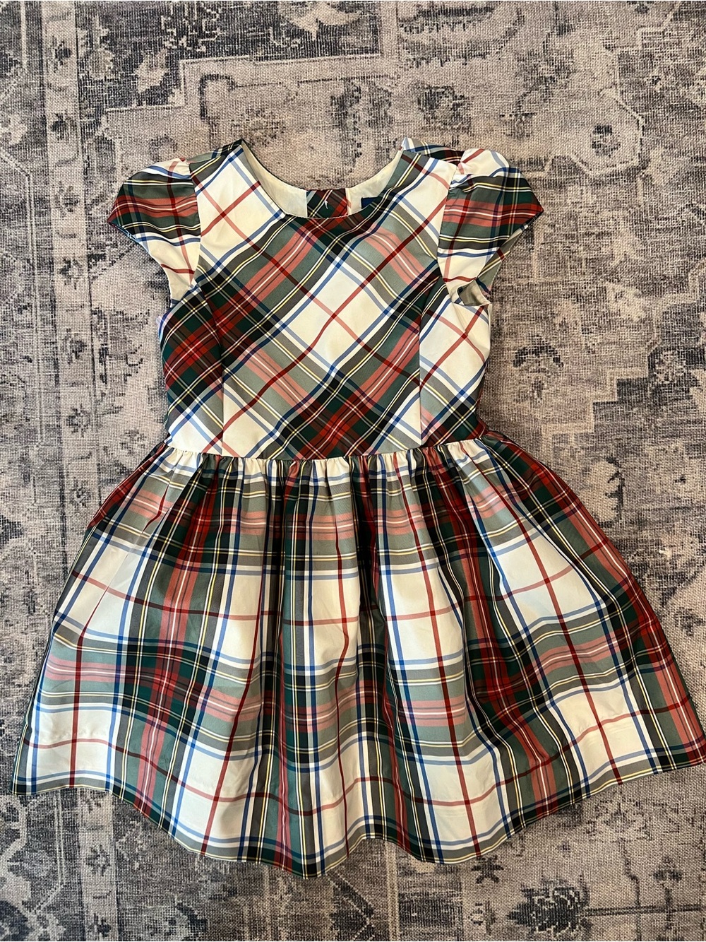 Polo by Ralph Lauren Girls' Plaid Dress - Red, Green & Cream